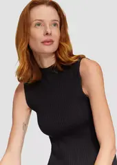 Вязаный топ в рубчик из вискозного трикотажа s.Oliver