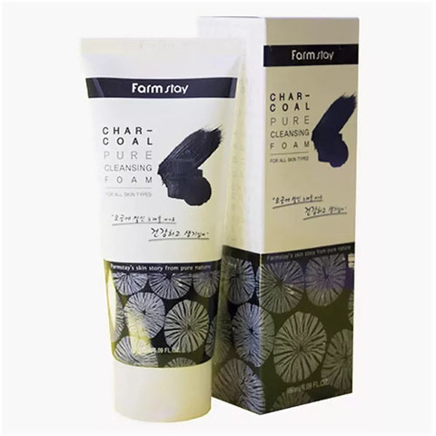 Farmstay Charcoal Pure Cleansing Foam - Очищающая пенка с древесным углем