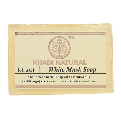 Мыло натуральное Кхади Белый Мускус Khadi Natural White Musk Soap 125г