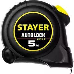 STAYER AutoLock, 5 м х 25 мм, рулетка с автостопом (2-34126-05-25)