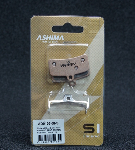 Колодки Ashima AD0105-si для тормозов Shimano Saint/Zee металлизированные