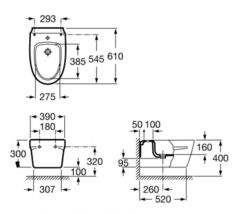 БИДЕ ПОДВЕСНОЕ ROCA KHROMA