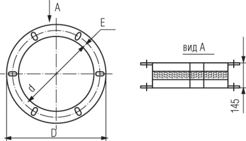 Гибкая вставка Shuft FCV 250 для вентиляторов RMV