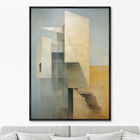 ArtNoMore - Репродукция картины на холсте Buildings, afternoon look, No 1, 2024г.