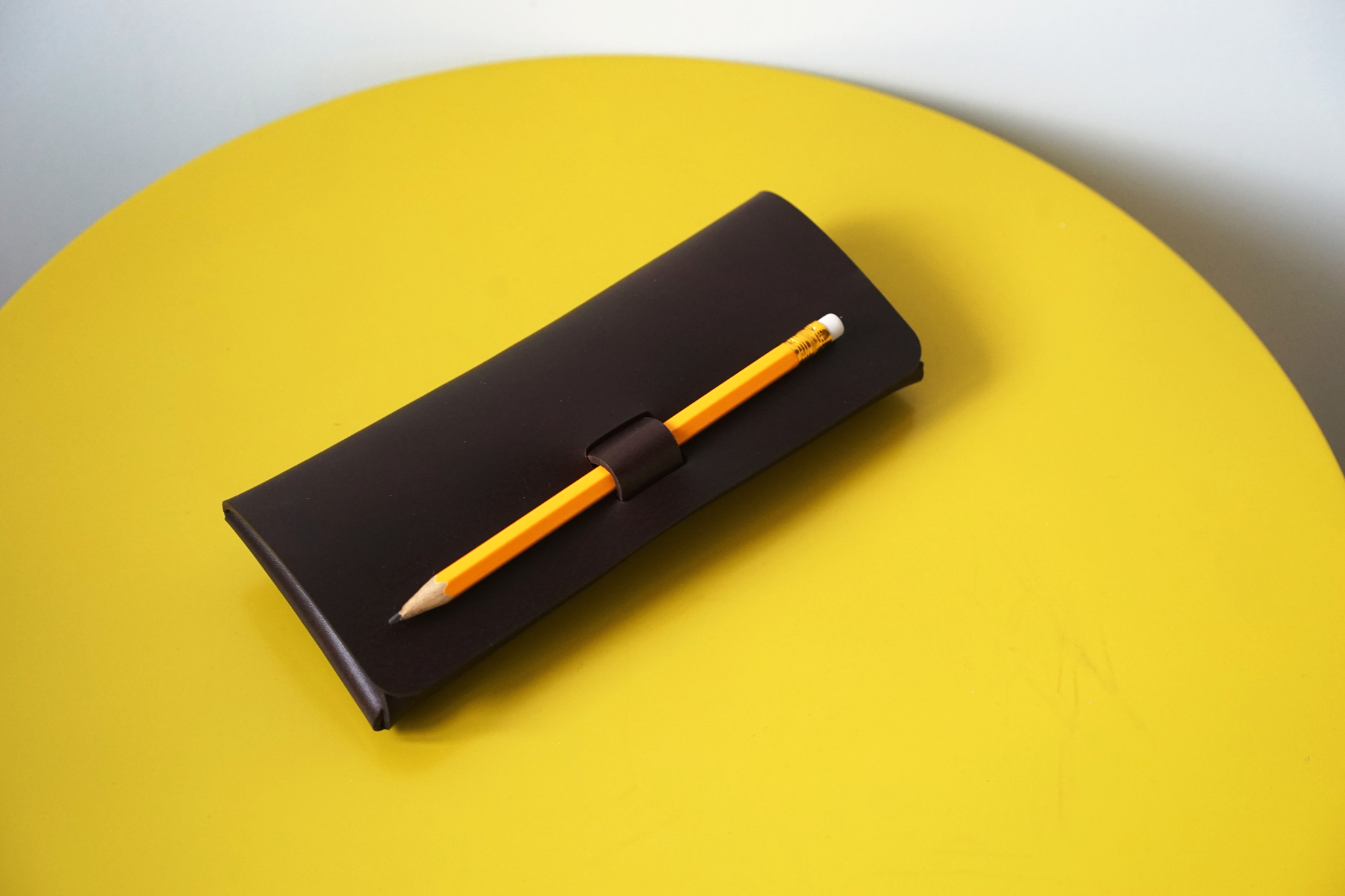 Leather Projects Pen-Lock Pencil Case Brown