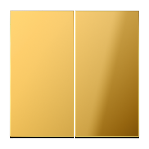 Выключатель двухклавишный. 10 A / 250 B ~. Цвет Имитация золота. JUNG LS. 505U+GO2995