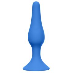 Синяя анальная пробка Slim Anal Plug XL - 15,5 см. - 
