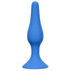 Синяя анальная пробка Slim Anal Plug XL - 15,5 см. - 