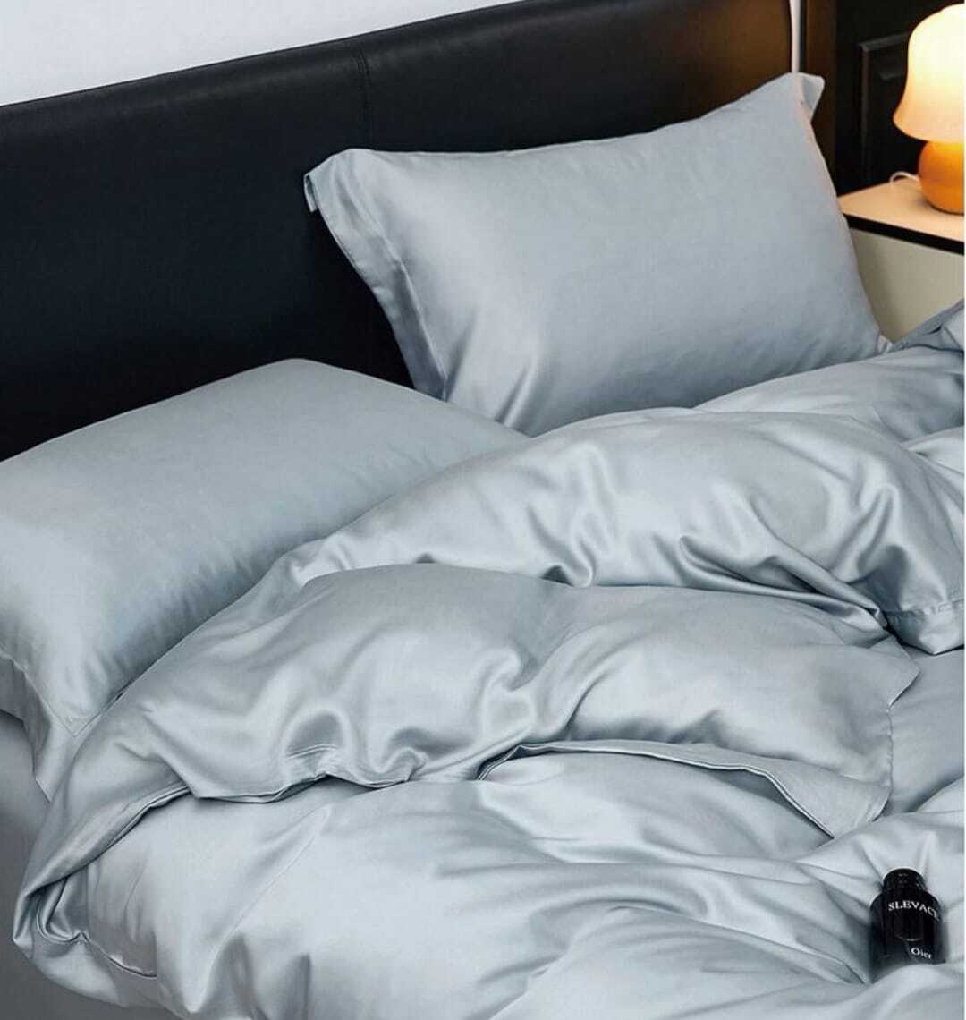 ZEPHYR HOME КПБ на двуспалку Тенсель Светло - голубой