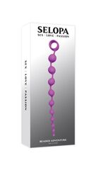 Лиловая анальная цепочка Beaded Adventure - 35,5 см. - 