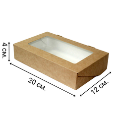 Коробка для пряников Eco tabox КРАФТ 20х12х4 см