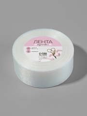 Лента Парча (4см*23±1м) Белый голография, 1 шт.