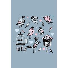 
          Блокнот А5, гребень, Апплика, мелованный картон, ВД лак, 80 л., клетка, "Птички"