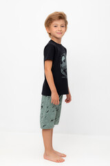 пижама  для мальчика  К 1528/24/черный,быстрее ветра