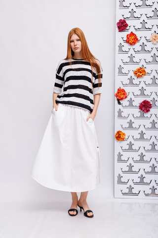 BUGATTI Юбка А-силуэта из невесомого хлопка