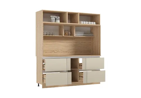 МДФ Кухня Карина №1 (Пластер Аворио, сонома)