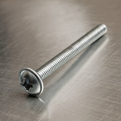 Винт мебельный М4х40мм  с полукруглой головкой, с п/ш, крест, цинк (7903)