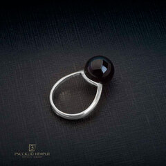 Кольцо Perlus. Черный нефрит, серебро