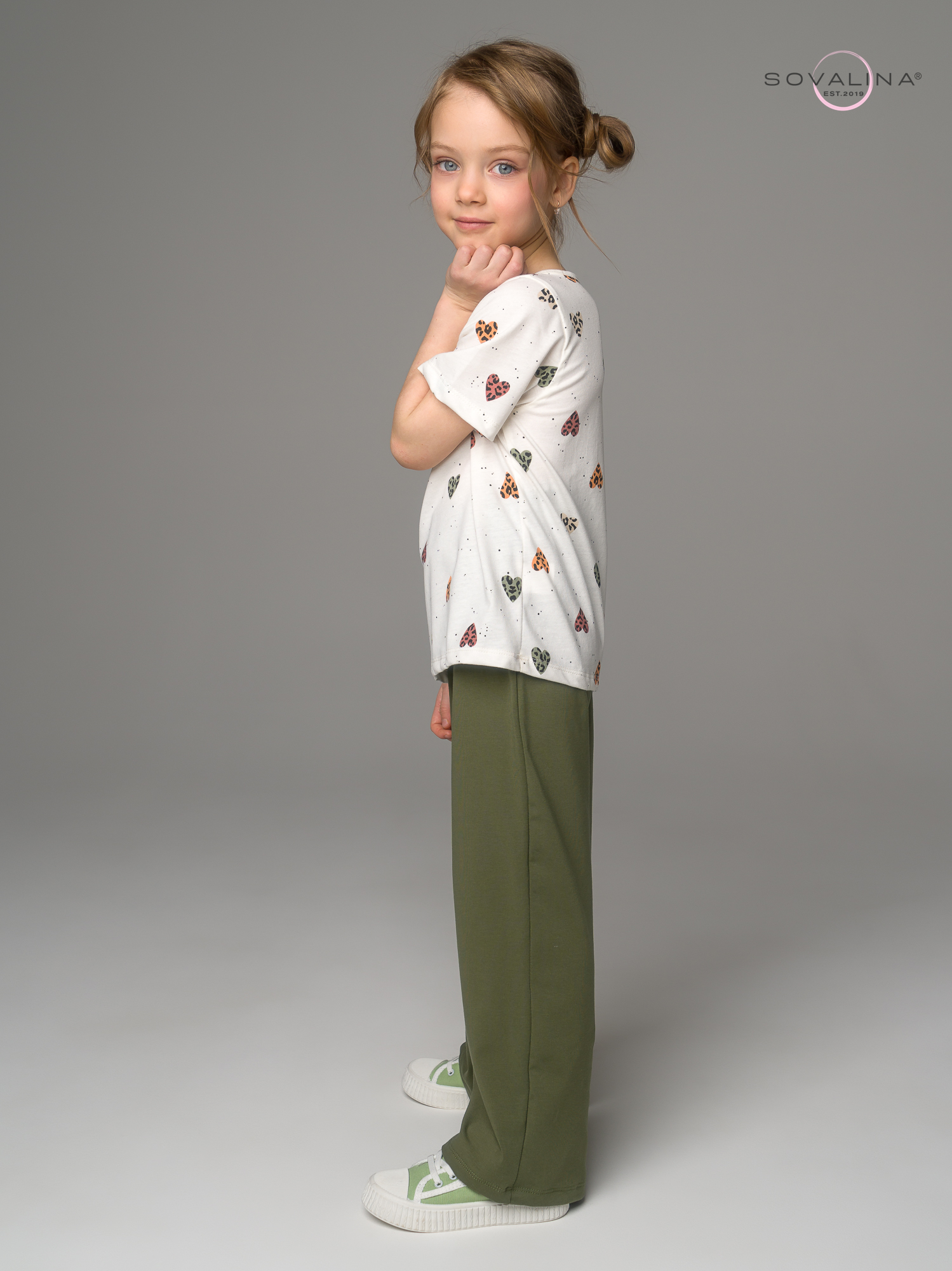 Костюм Лето лео крапинка-зеленый