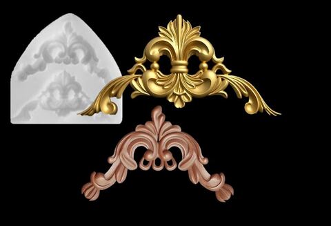 Силиконовый молд № 109 Два вензеля