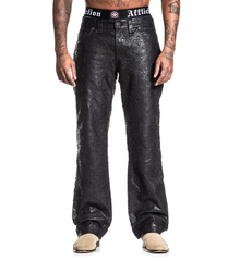 Брюки кожа Affliction BLAKE QUILTED CROSS