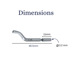 Лезвие для фаскоснимателя d.3,2мм С-15 HSS CP GRATEX 12151