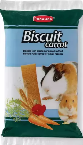 Padovan BISCUIT Carrot лакомые бисквиты морковные для грызунов 30г