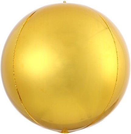К Сфера 3D, 18''/46 см, Золото, 1 шт.