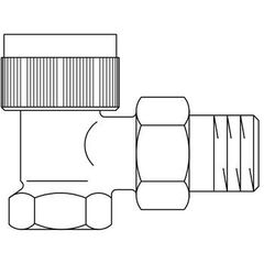 Термостатический вентиль Oventrop A угловой 1/2