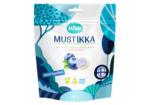 Конфеты шоколадные черника в белом шоколаде, 150г