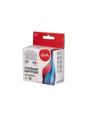 Струйный картридж Sakura F6V16AE (№123 Tri-colour) для HP DeskJet 1110, 1111, 1112, 2130, 2131, 2132, 2133, 2134, 2630, 3639 AIO; Envy 4510, 4511, 4516, 4517, 4520, 4521, 4522, 4523, 4524, 4524, 4525, 4526, 4527, 4528, 5010, 5012, 5014, 5020, 5030, 5032, 5034, 5052, 5055 AIO; Office 3830, 3831, 3832, 3833, 3834, 3532, 4650, 4652, 4654, 4655, 4656, 4657, 5212, 5220, 5230, 5232, 5252, 5255, 5258, 5264 AIO, водорастворимый тип чернил, триколор, 18 мл., 330 к.