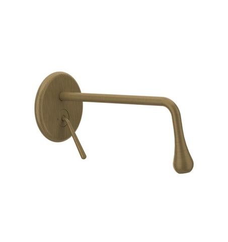 Gessi Goccia 33686#713 Встраиваемый однорычажный смеситель для раковины, излив 250мм(внешние части), цвет: Antique Brass