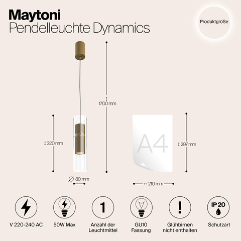 Подвесной светильник Maytoni Dynamics MOD326PL-01MG