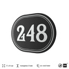 Номерок на дверь квартиры 248, для кабинета, офиса, шильдик 9 х 7 см, черный, Айдентика Технолоджи