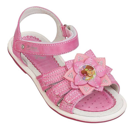 Босоножки Винкс (Winx) на липучках с открытым носком и пяткой для девочек, цвет розовый. Изображение 1 из 8.