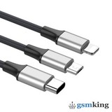 Baseus Rapid Series Type-C 3-1 Cable 1.2M For Micro Lightning Type-C Dark Gray CAMLT-SUS1