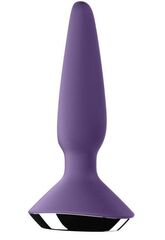 Фиолетовая анальная пробка с вибрацией Satisfyer Plug-ilicious 1 - 13,5 см. - 