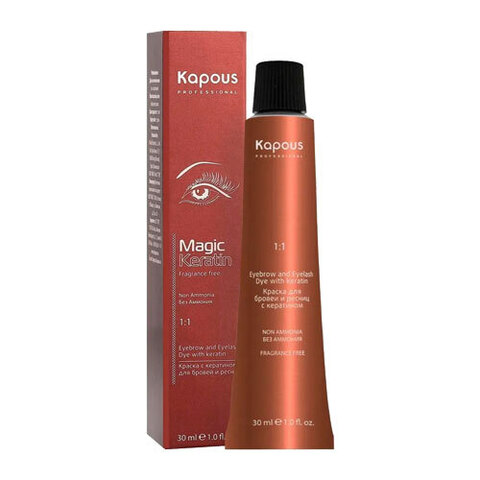 Kapous Magic Keratin - Краска для бровей и ресниц с кератином (графит)