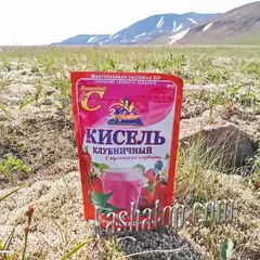 Кисель 'Здоровье' Клубничный с кусочками клубники, 150 г