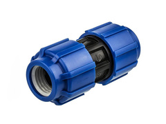 1173-8561 Муфта 25мм, компрессионная, для ПЭ труб,  50010025 Lm34006025025 (Ламмин)