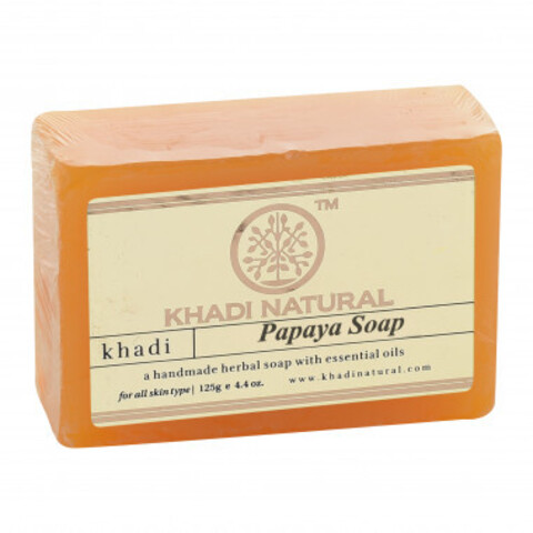 Мыло натуральное Кхади Папайя Khadi Natural Papaya Soap 125г