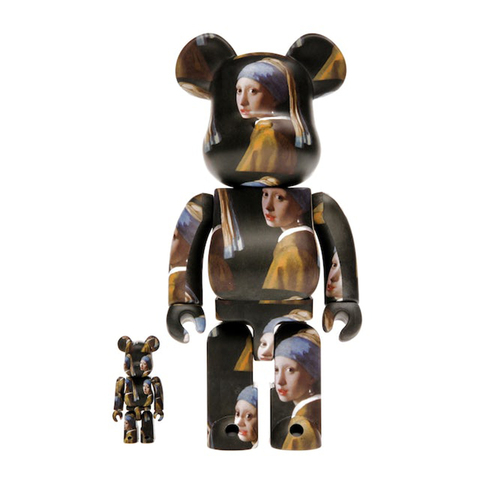 Фигурка 400% & 100% Bearbrick set - Girl with a Pearl Earring by Johannes Vermeer