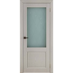 Купить Межкомнатная дверь экошпон Uberture 40004 ясень перламутр остеклённая