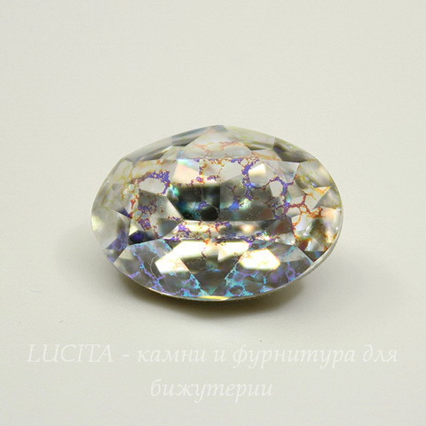 4120 Ювелирные стразы Сваровски Crystal White Patina (18х13 мм)