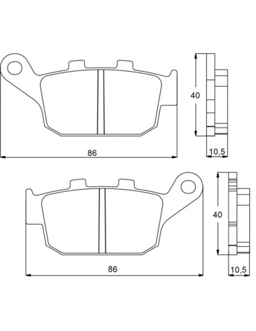 AGPP89OR Тормозные колодки дисковые мото Accossato (FDB531P)