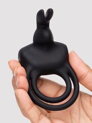 Черное эрекционное виброкольцо Happy Rabbit Cock Ring - 