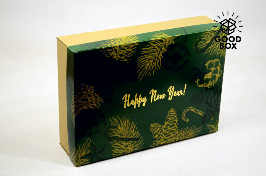 Новогодняя подарочная коробка купить в Казахстане