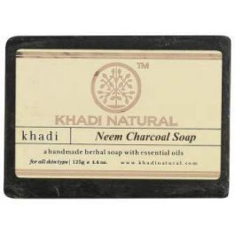 Натуральное мыло Кхади Древесный уголь, Ним Khadi Natural Neem Charcoal Soap 125г