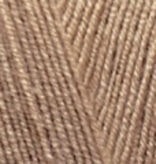 ALIZE "LANAGOLD FINE", 49% Шерсть, 51% Акрил, 100 гр, 390 м, 466 тёмно-бежевый