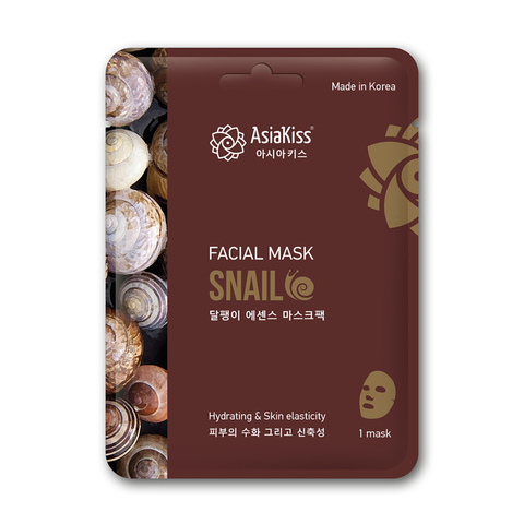 AsiaKiss Snail essence facial mask Маска тканевая для лица с экстрактом слизи улитки
